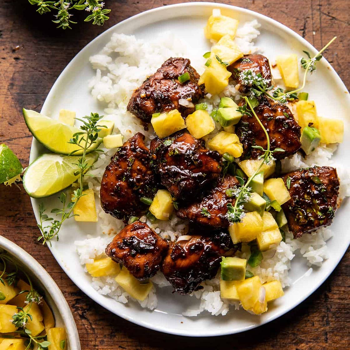 30 Minute Pineapple Chicken with Coconut Rice