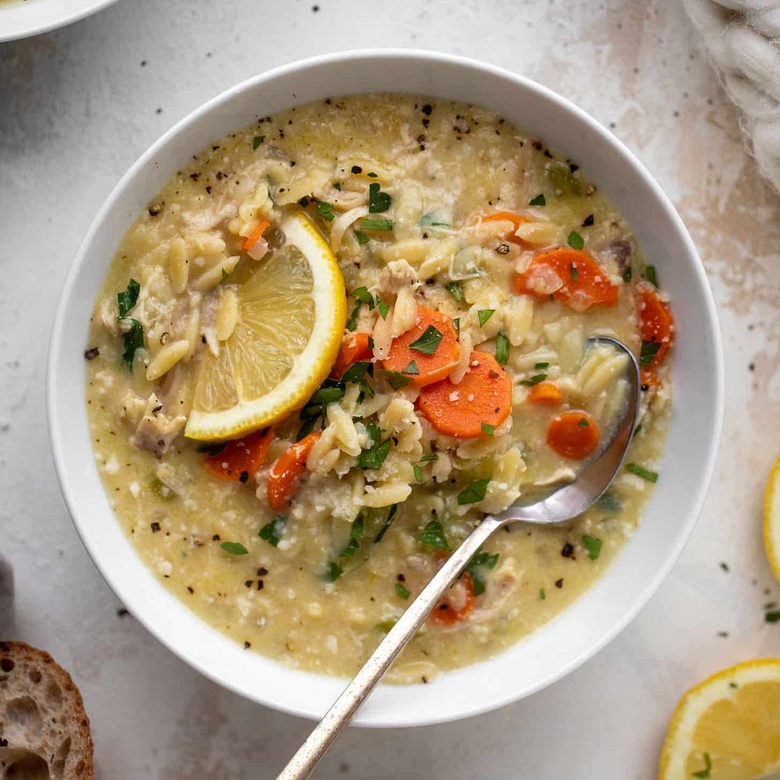Creamy Chicken and Orzo Soup