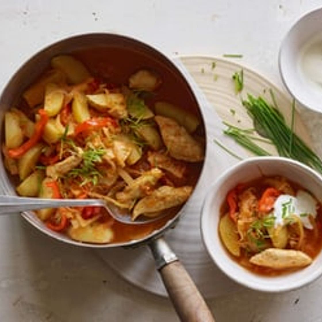 Pouletragout mit Sauerkraut