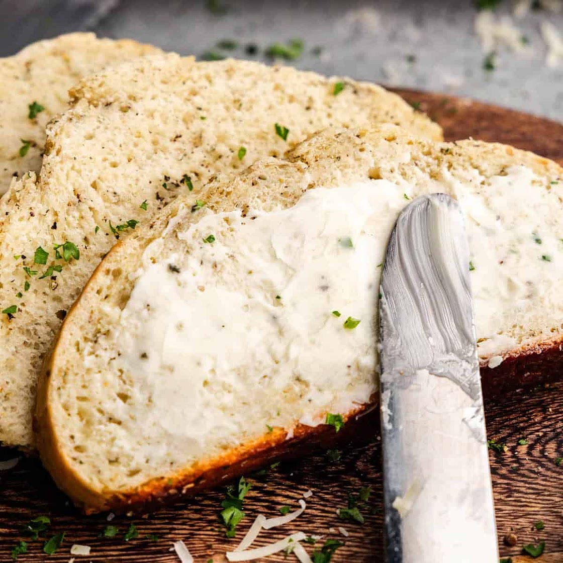 Rustic Garlic Parmesan Herb Bread