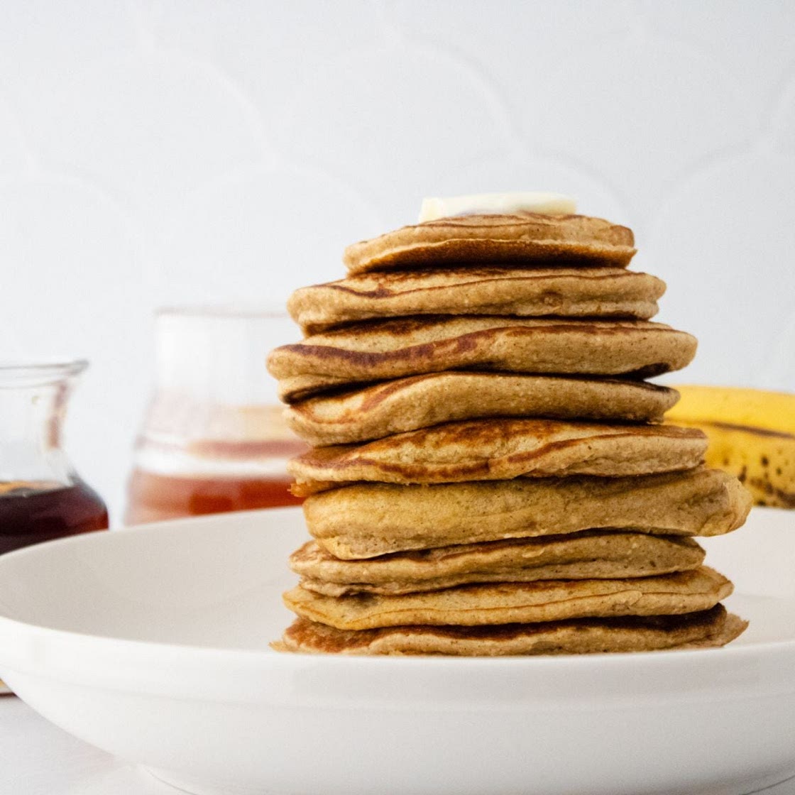 Banana Oat Blender Pancakes