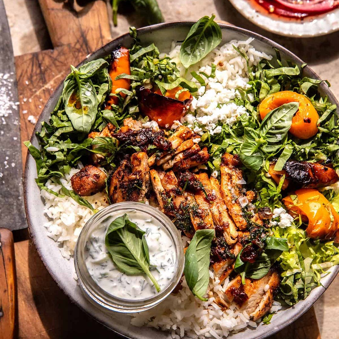 Sheet Pan Sun-Dried Tomato Chicken Bowls