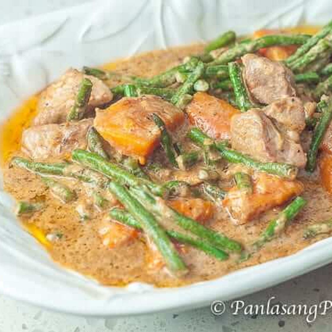 Pork Ginataan with Squash and String Beans