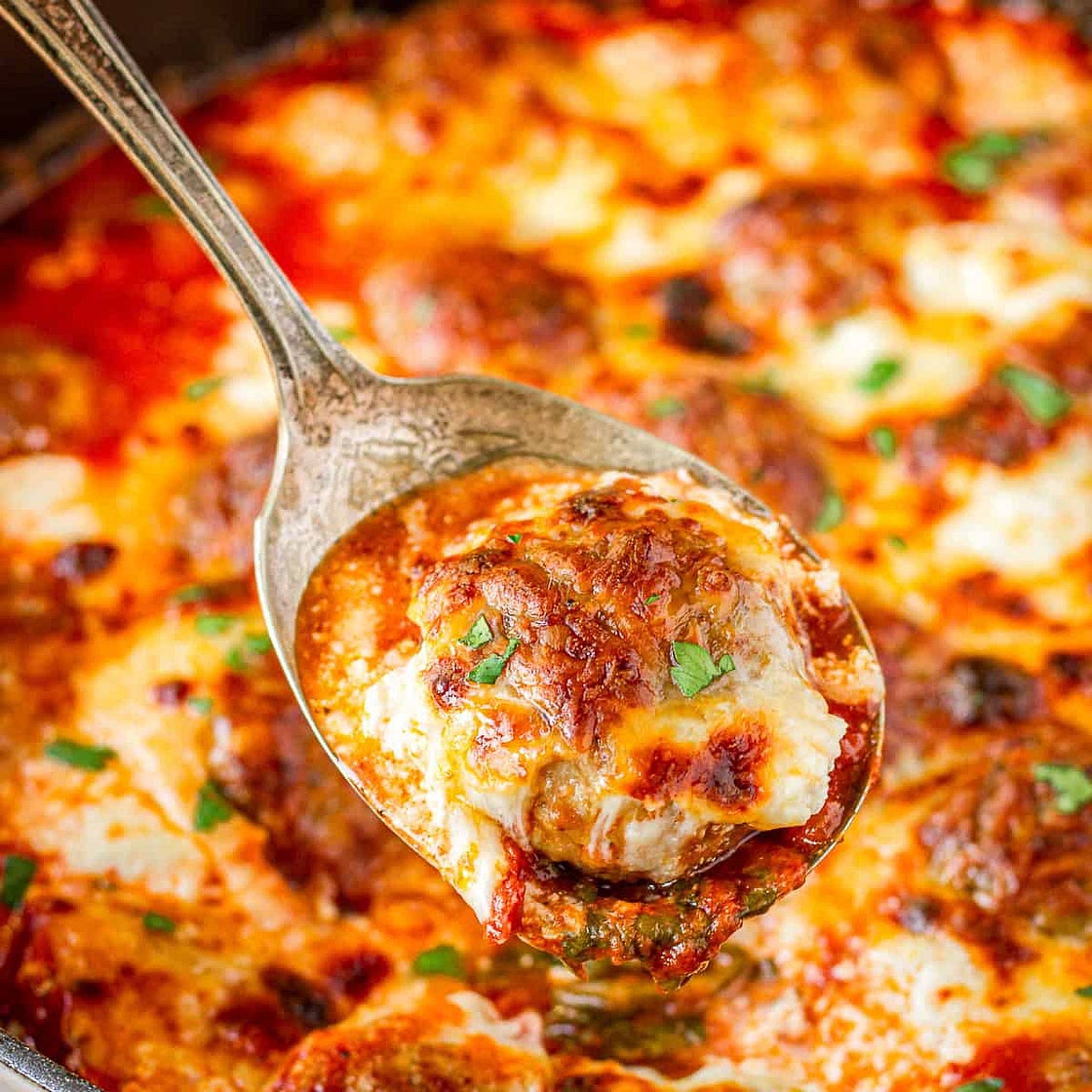 5-Ingredient Cheesy Meatball Casserole