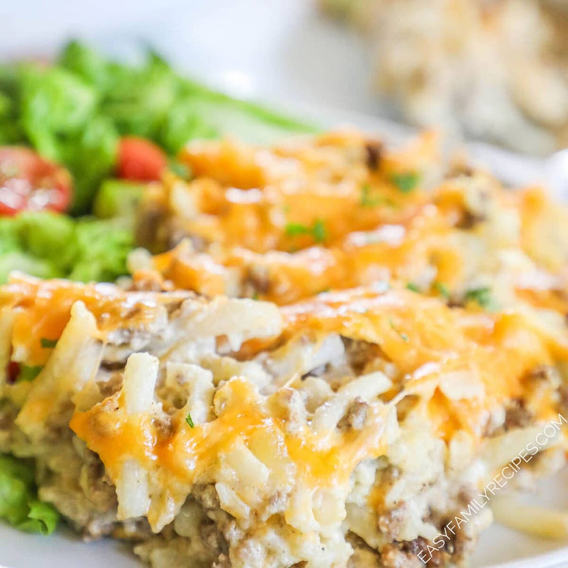 Cheesy Ground Beef Hash Brown Casserole