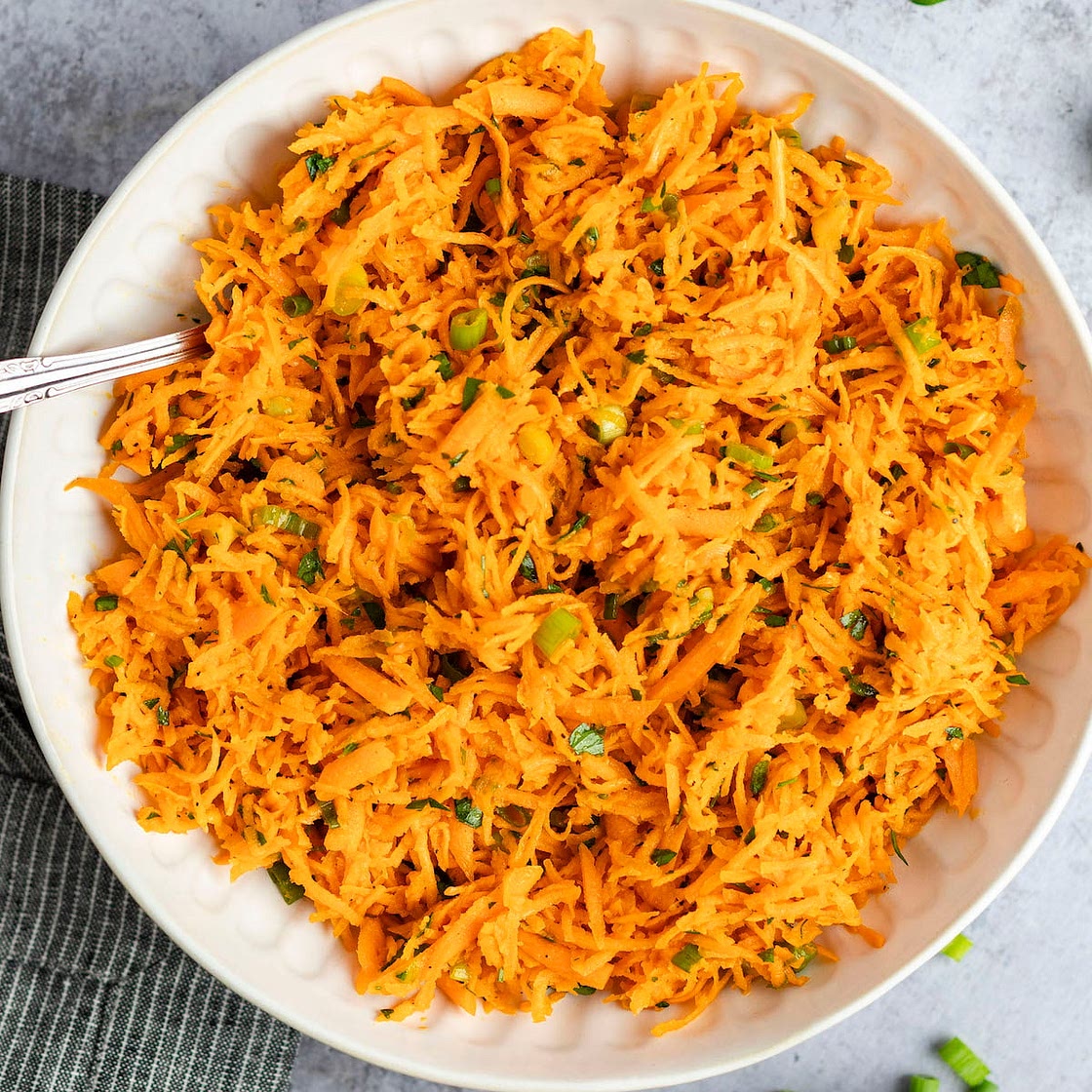 French Grated Carrot Salad with Lemon Dijon Vinaigrette