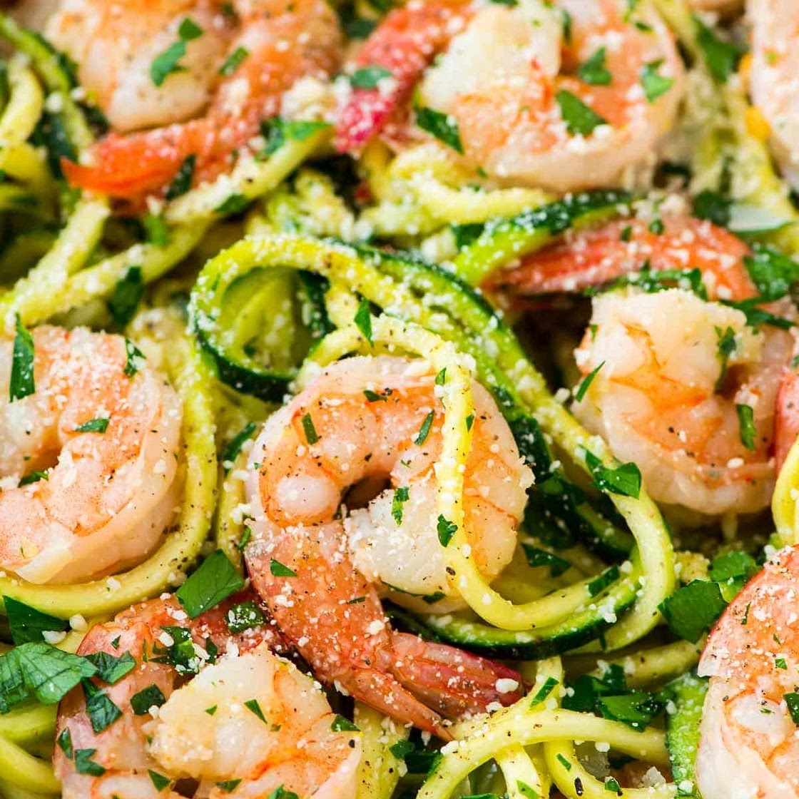 Healthy Shrimp Scampi with Zucchini Noodles