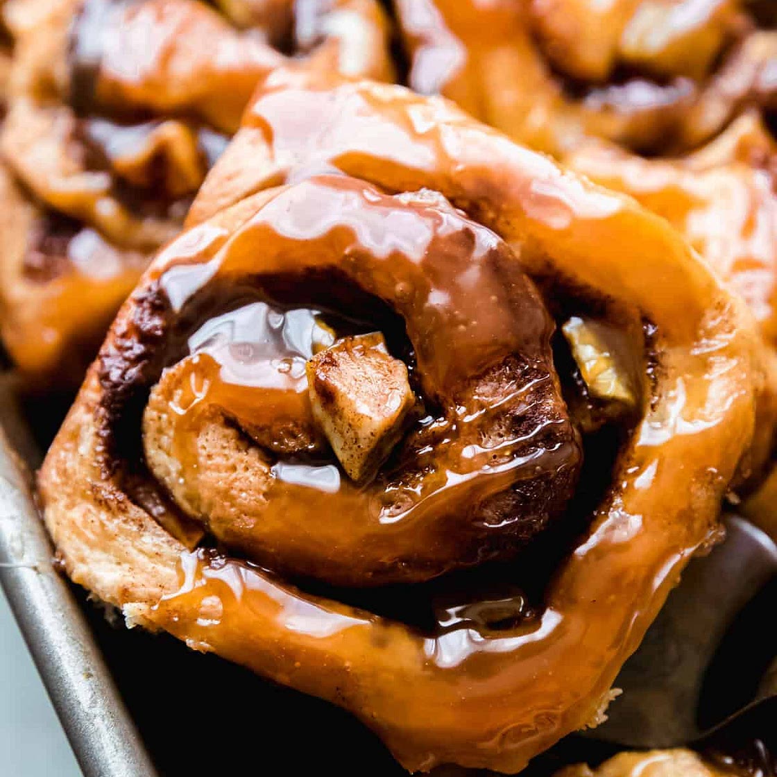 Caramel Apple Cinnamon Rolls