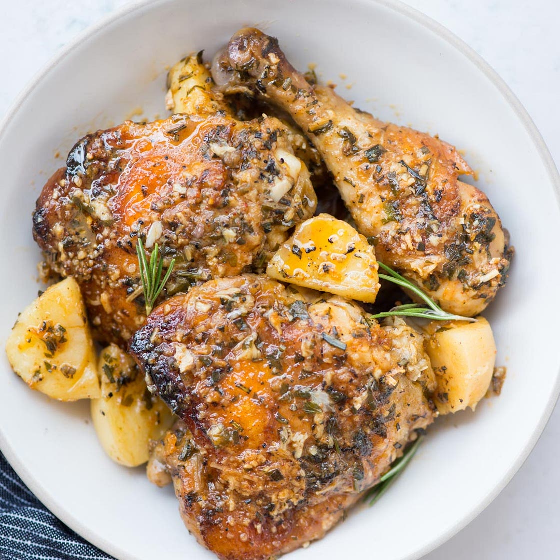 Baked Garlic Parmesan Chicken and potato