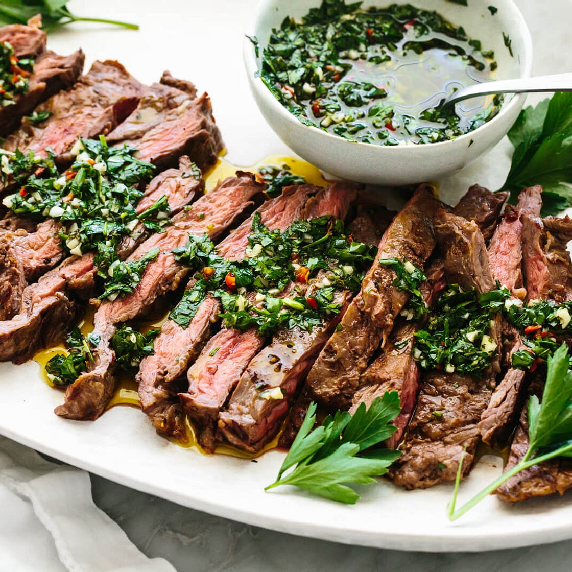 Skirt Steak with Chimichurri Sauce