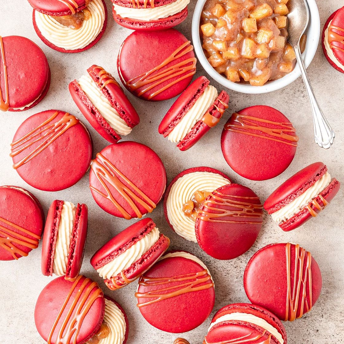 Caramel Apple Pie Macarons