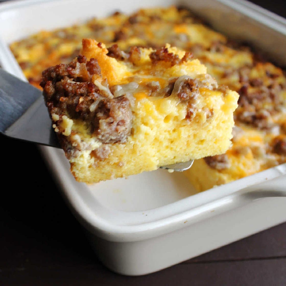 Sausage and Cornbread Breakfast Casserole