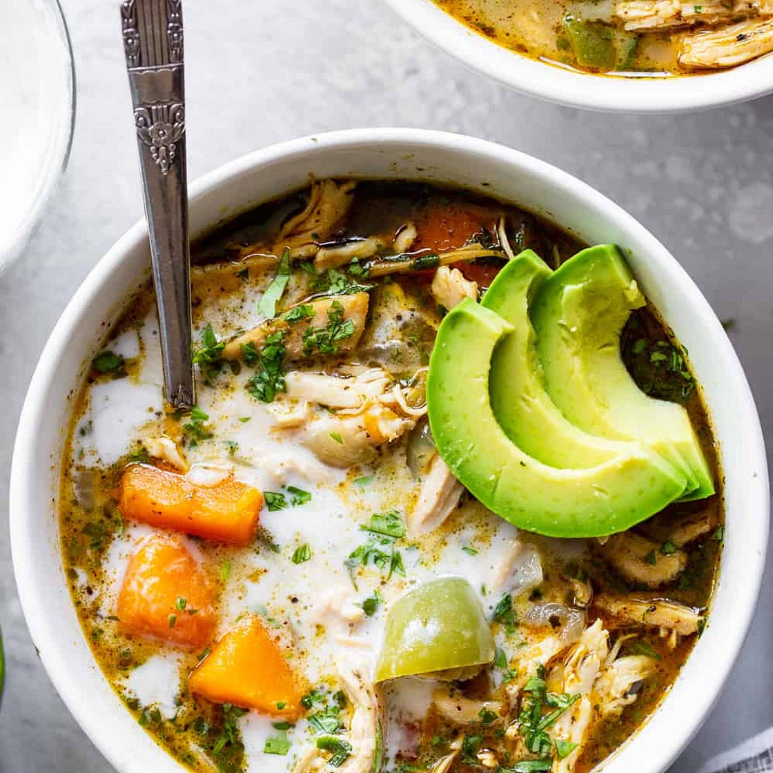 Butternut Squash Chicken Chili {Paleo, Whole30}