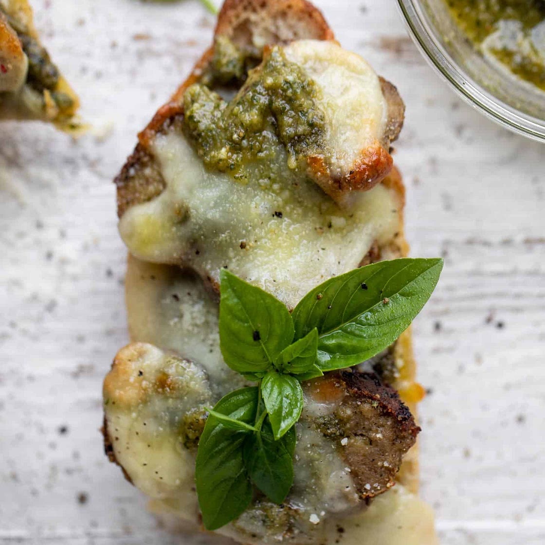 Pesto Meatball Melts