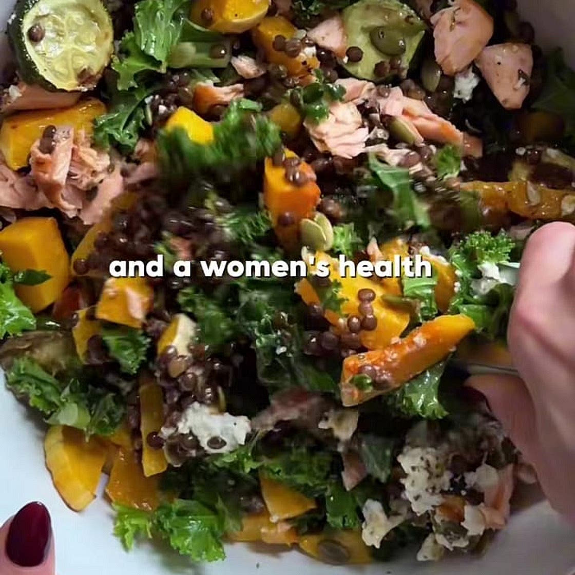 almon, butternut squash salad