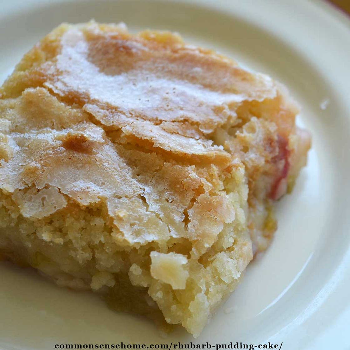 Old Fashioned Rhubarb Pudding Cake