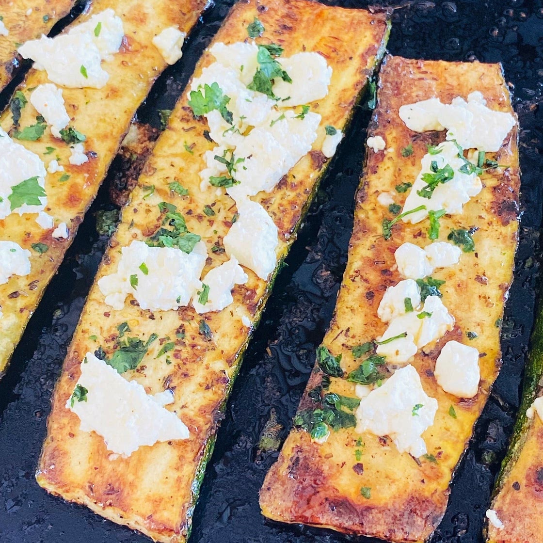 Blackstone Lemon Feta Zucchini