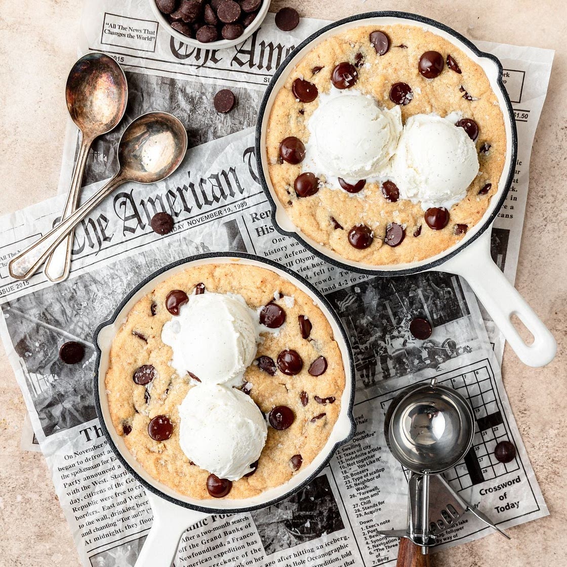 Mini Chocolate Chip Skillet Cookies