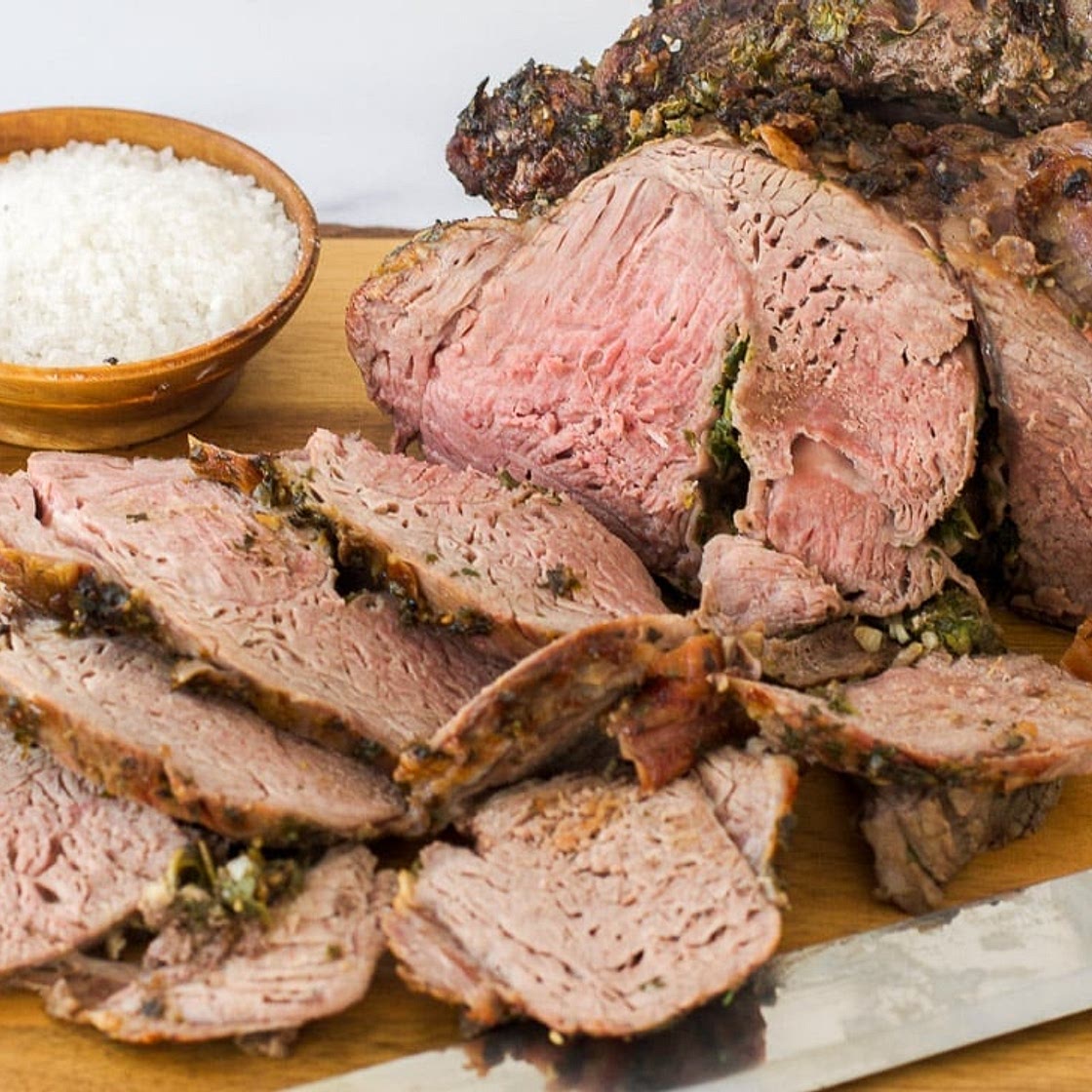 Roasted Boneless Leg of Lamb with Garlic-Herb Rub