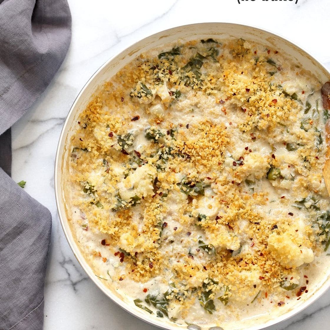 Vegan Cauliflower Gratin - No Bake
