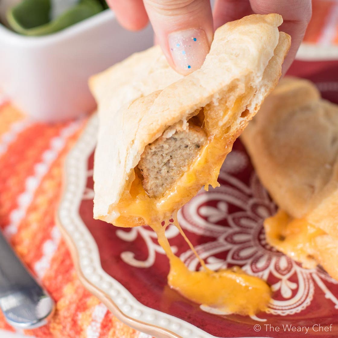 Meatball Stuffed Crescent Rolls