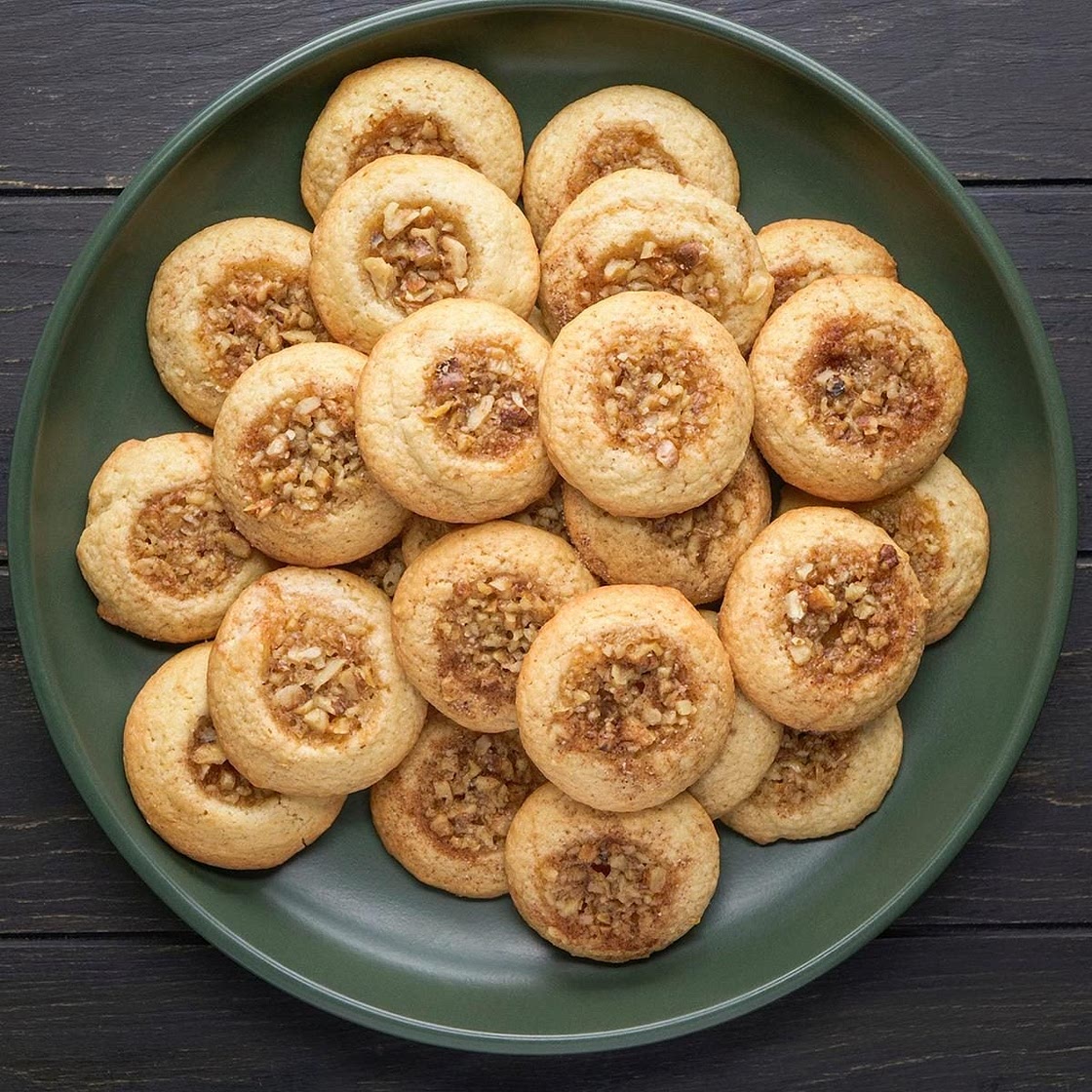 Baklava Thumbprint Cookies