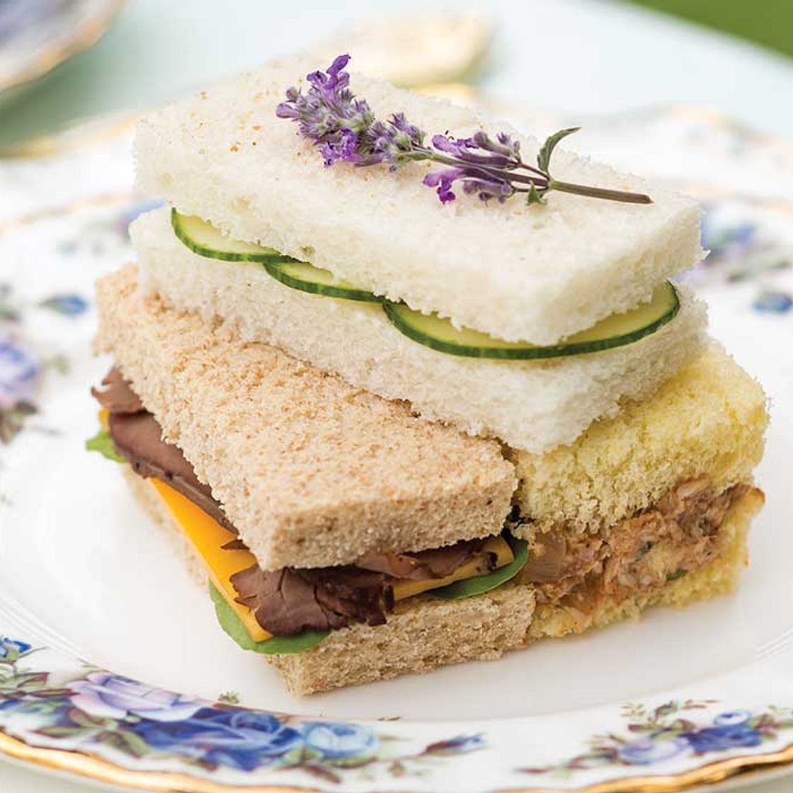 Roast Beef, Cheddar & Watercress Sandwiches