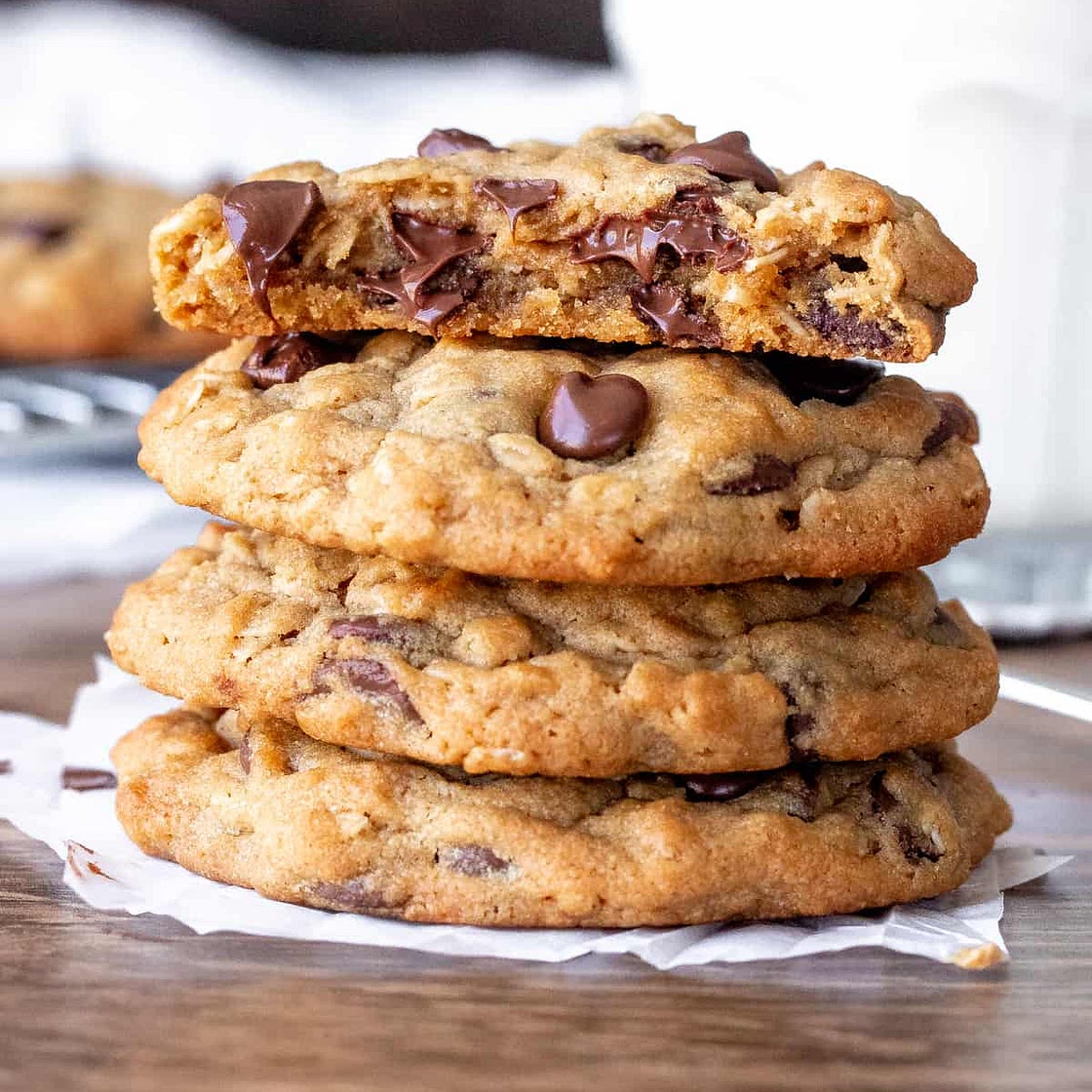 Peanut Butter Oatmeal Chocolate Chip Cookies