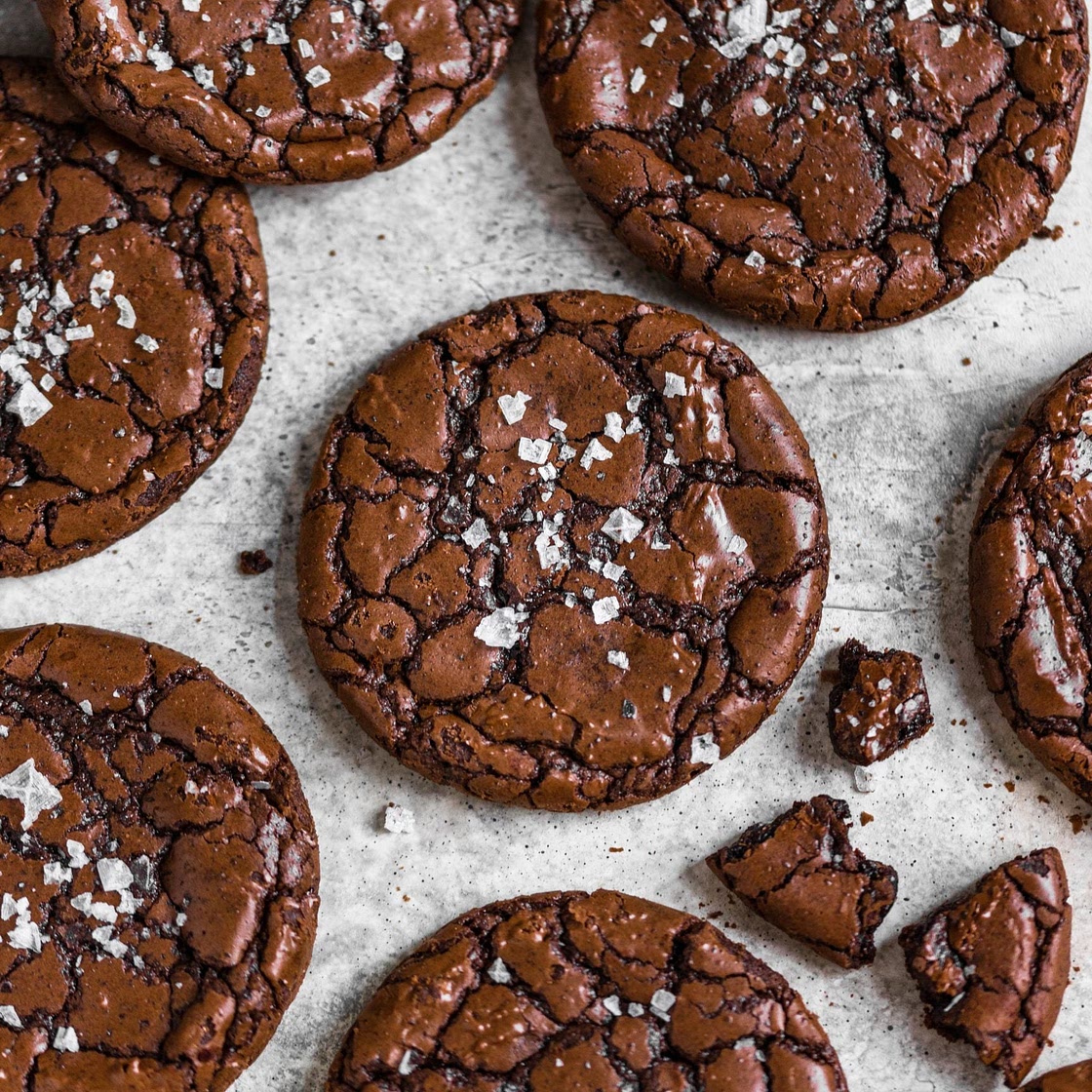 Fudgy Brownie Crinkle Cookies