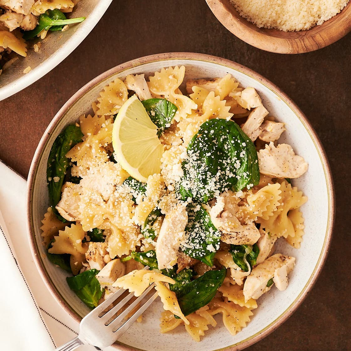 One Pan Lemon Chicken Bowtie Pasta