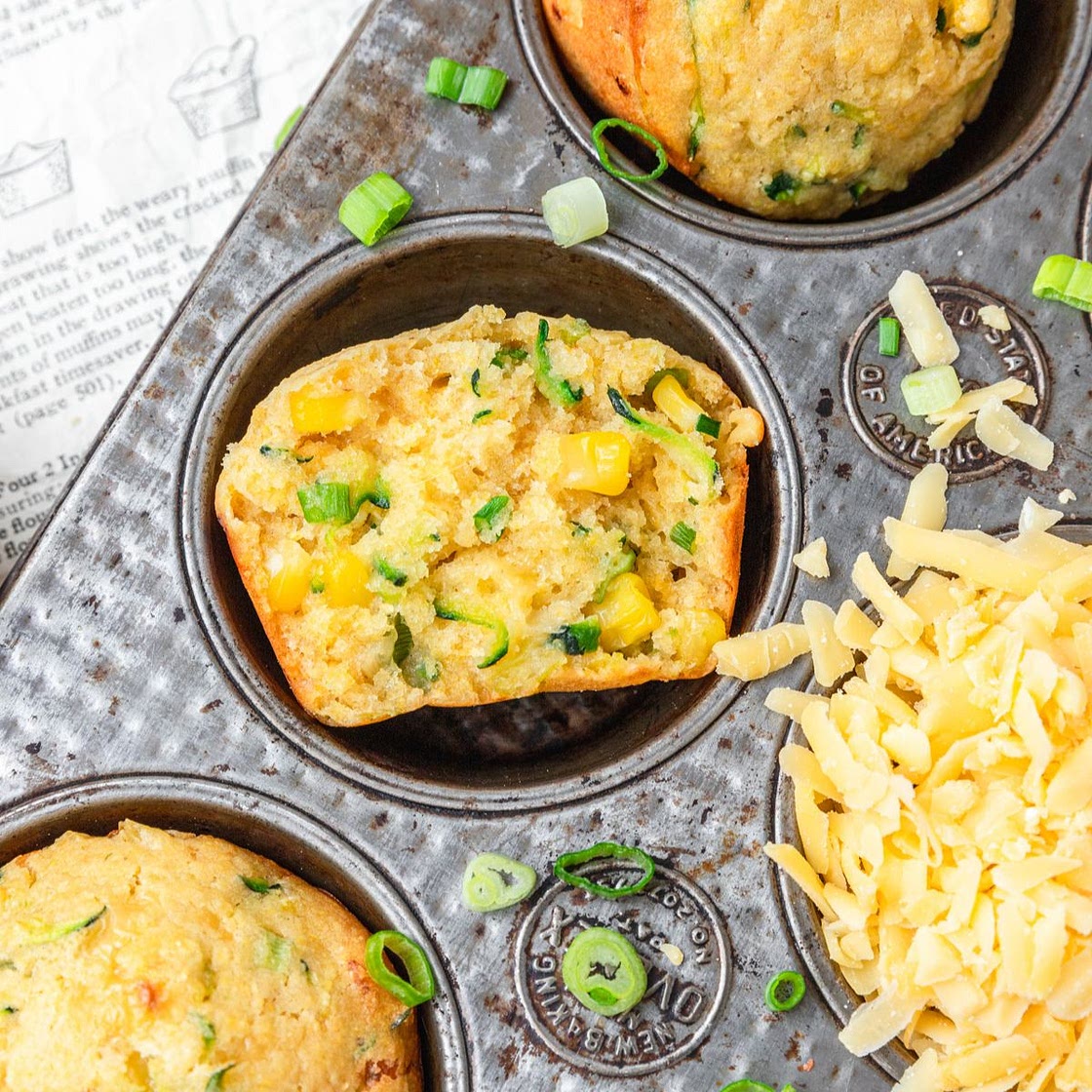 Zucchini Cornbread Muffins