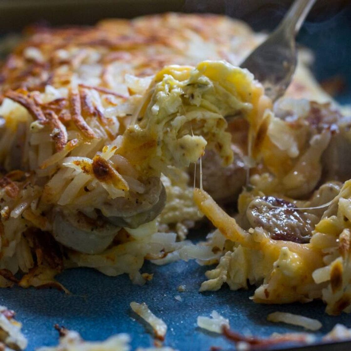 Blackstone Sausage and Egg Loaded Hash Browns