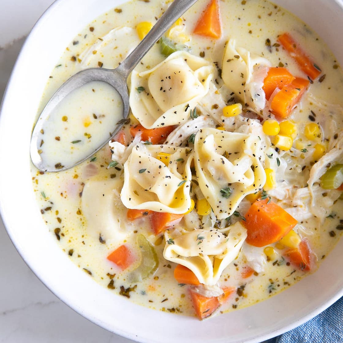 Creamy Chicken Tortellini Soup Recipe