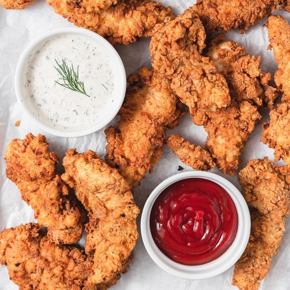 Buttermilk Fried Chicken Tenders with Homemade Ranch