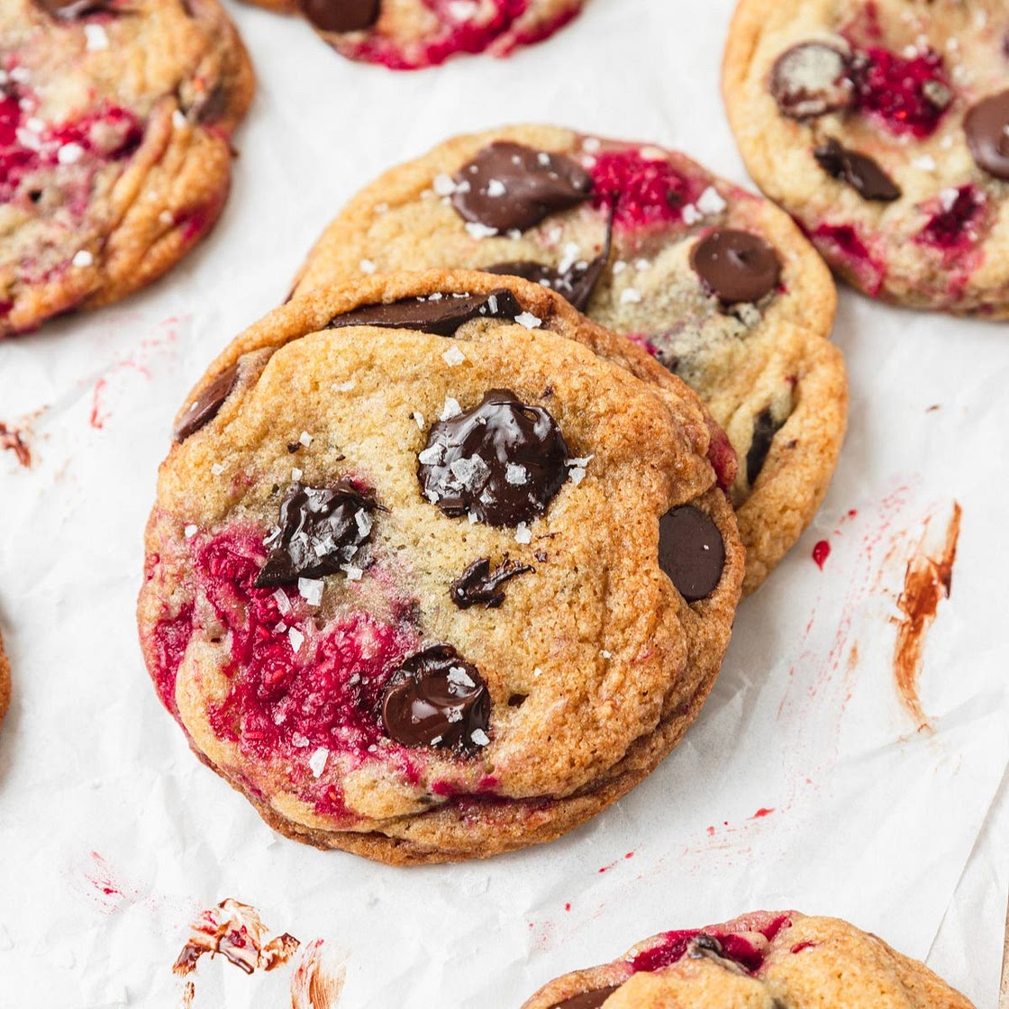 Dark Chocolate Raspberry Cookies