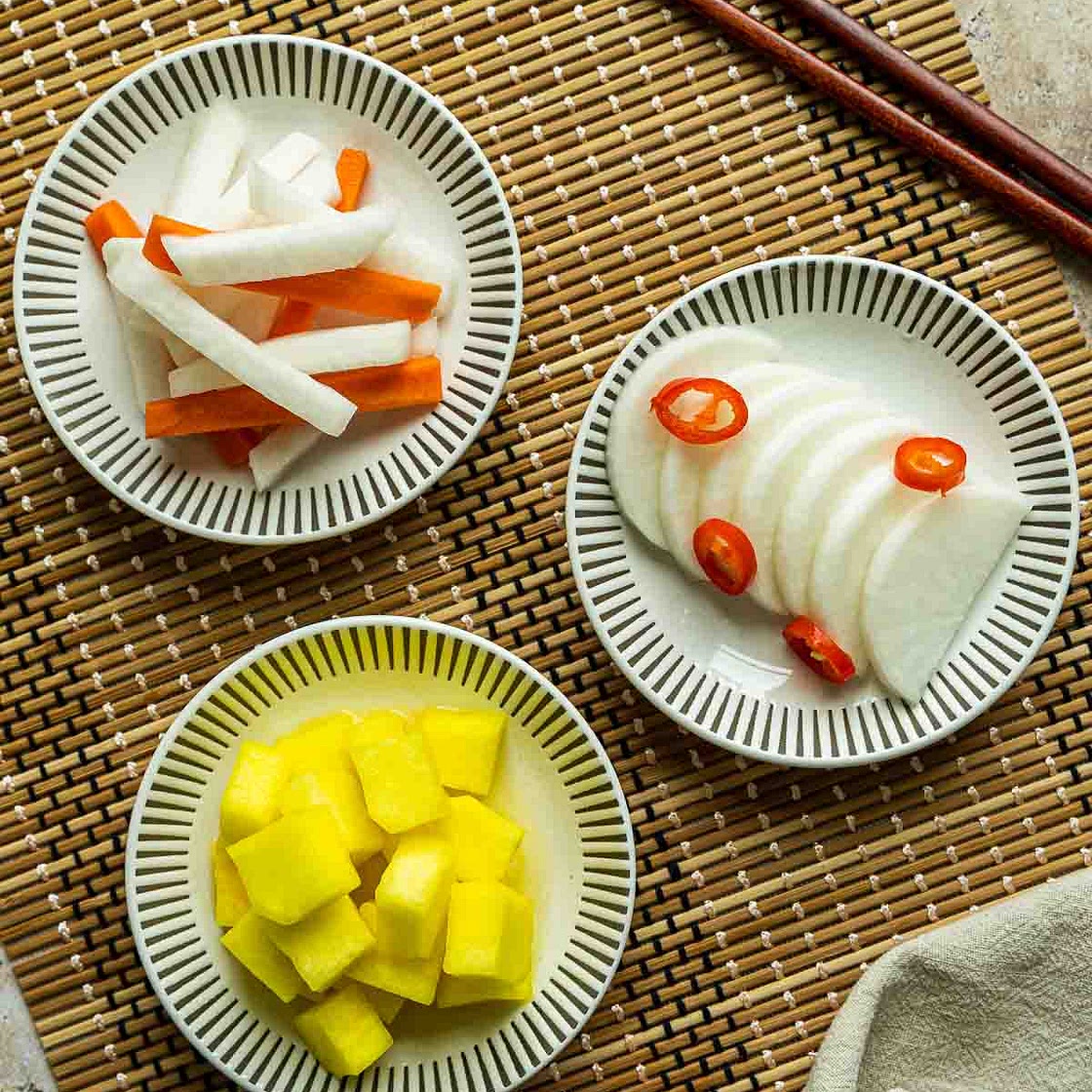 Pickled Daikon Radish - 3 ways