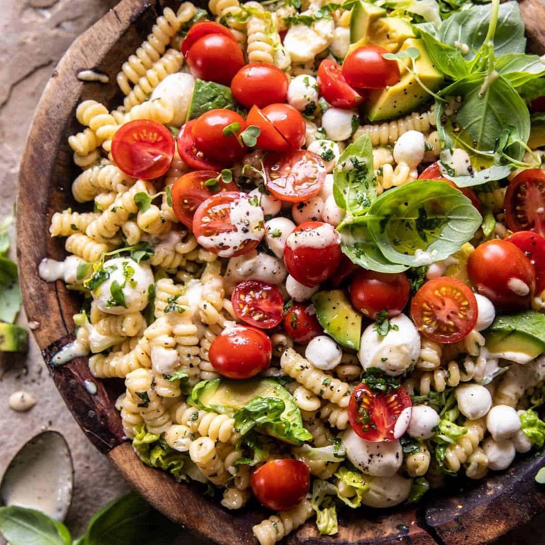 Caprese Caesar Pasta Salad