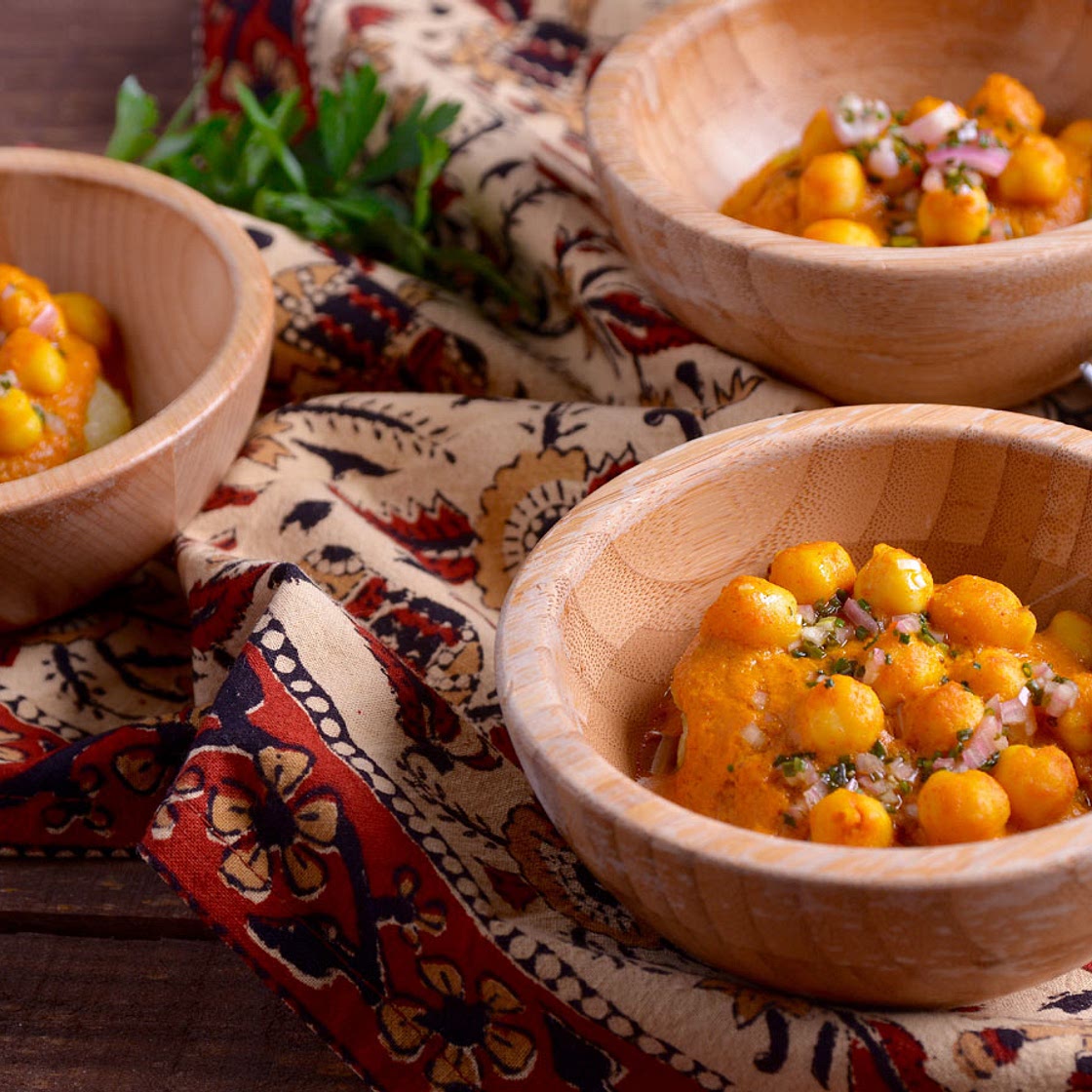Pastelito de patata con garbanzos (Alloo tikki)