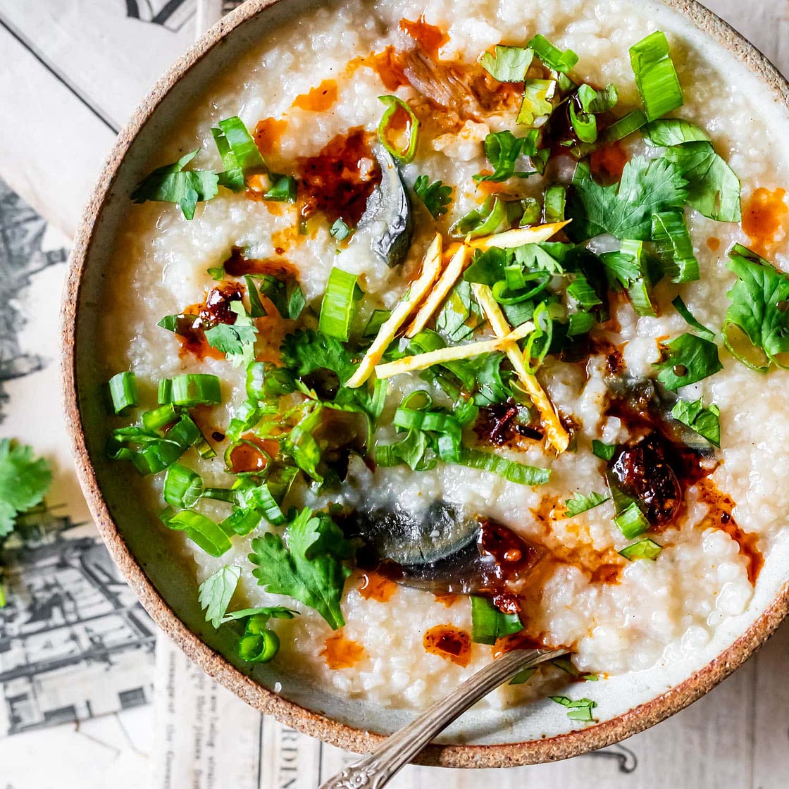 Century Egg Congee with Pork