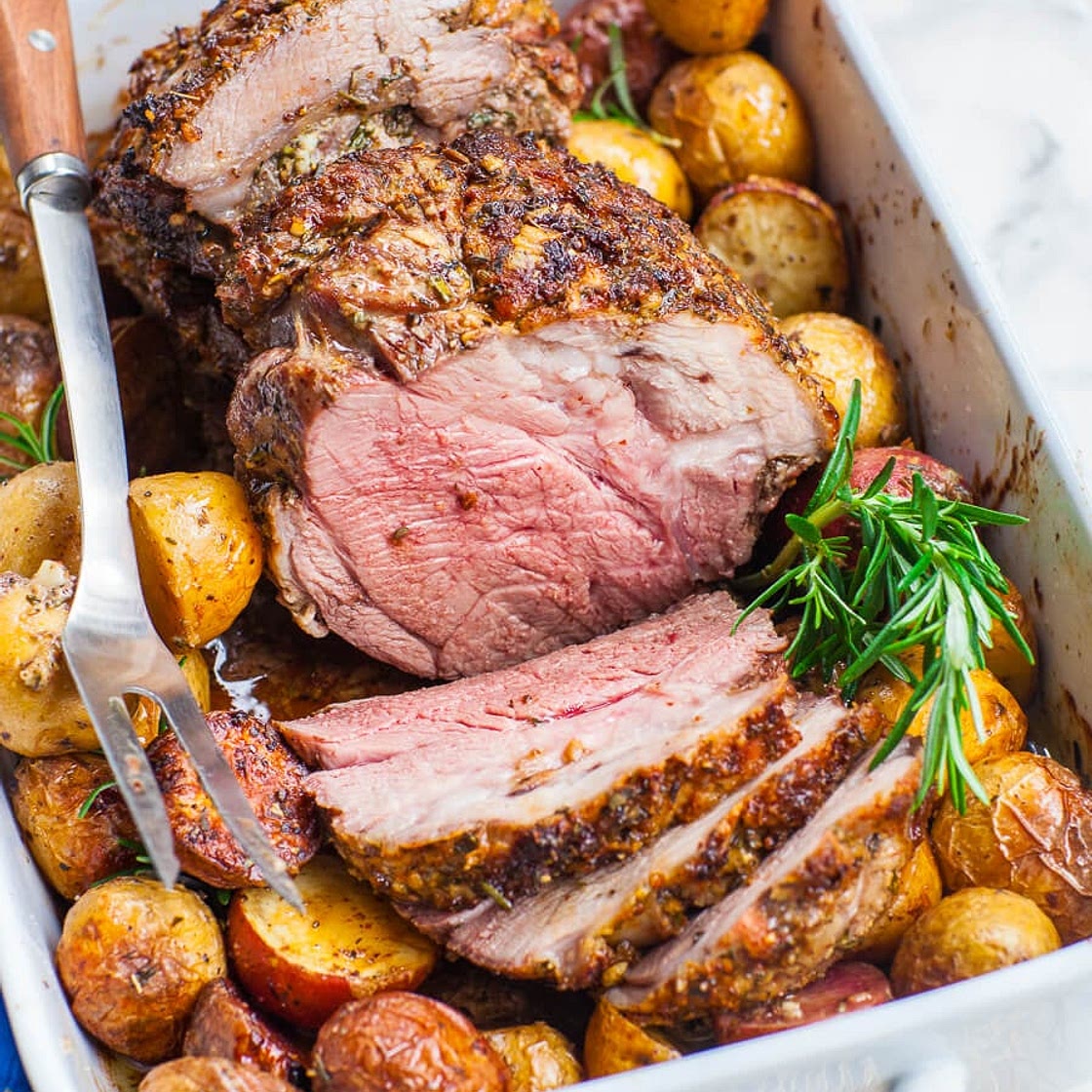 Roasted Leg of Lamb Recipe (video)