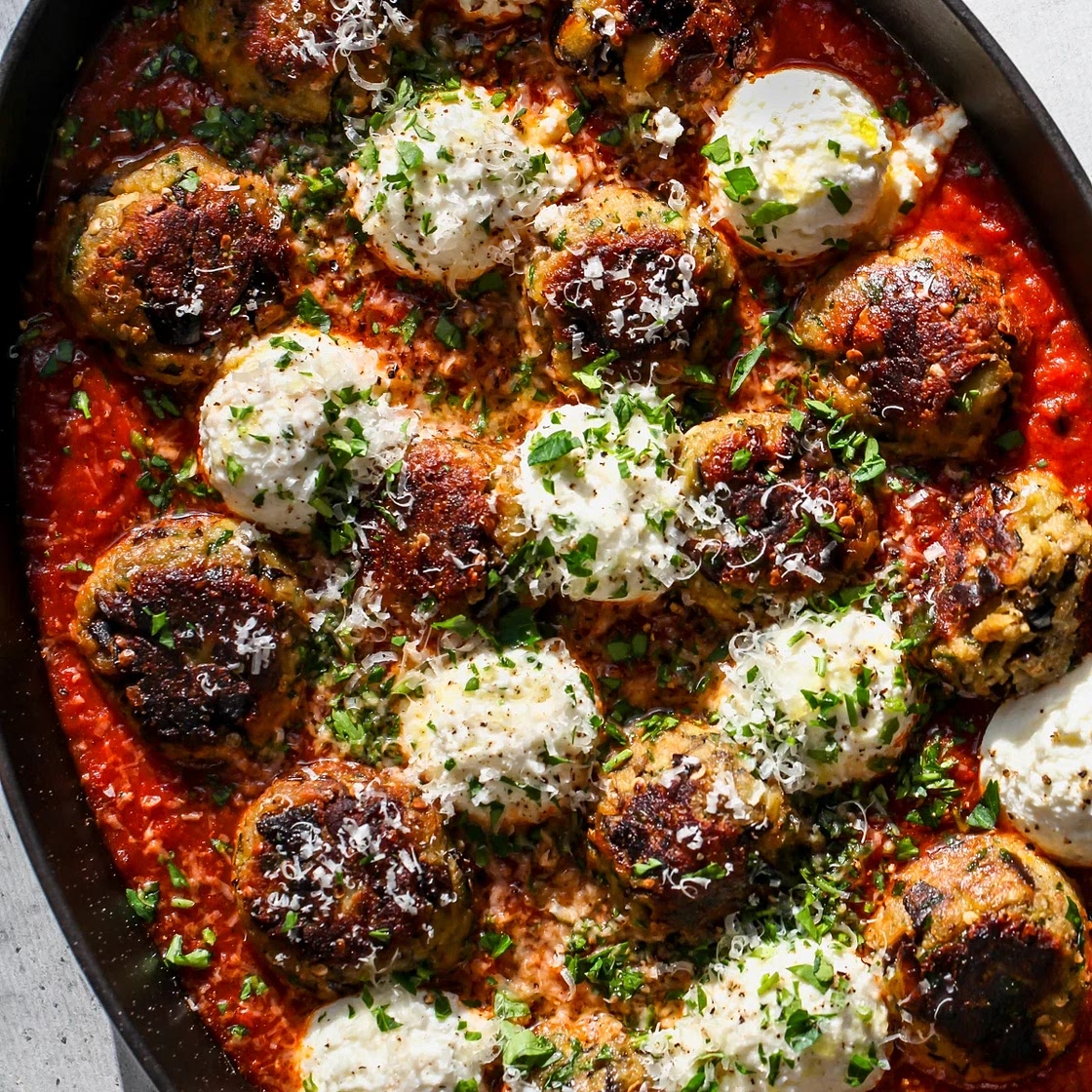 Eggplant Parmesan Meatballs