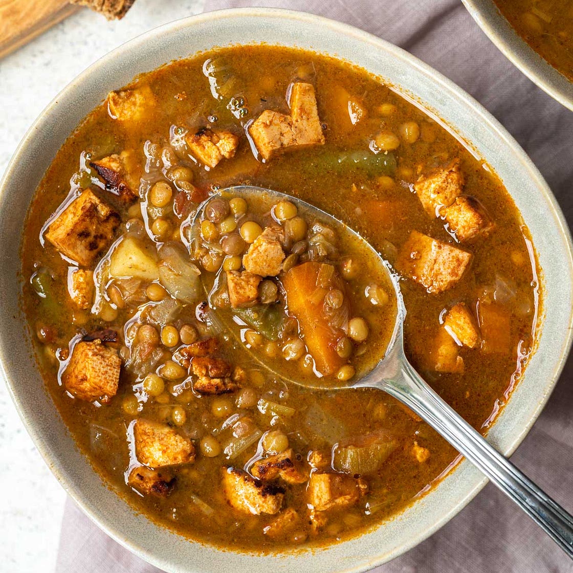 Carrot and Lentil Soup (Sopa de Lentejas)