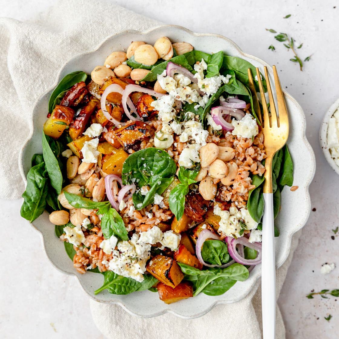 Roasted Golden Beet Salad with Farro