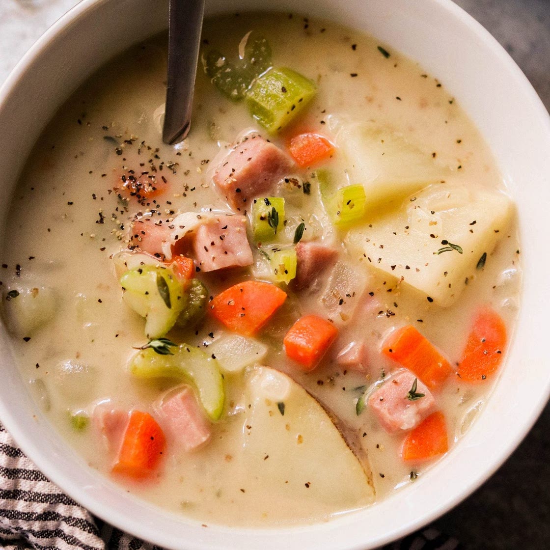 Whole30 Ham and Potato Soup (Paleo, Dairy Free)