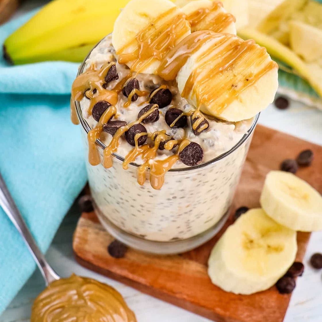 Creamy PB2 Overnight Oats with Greek Yogurt