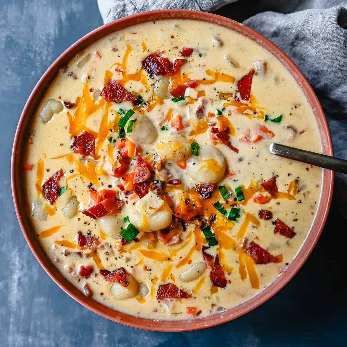 Bacon Cheddar Gnocchi Soup