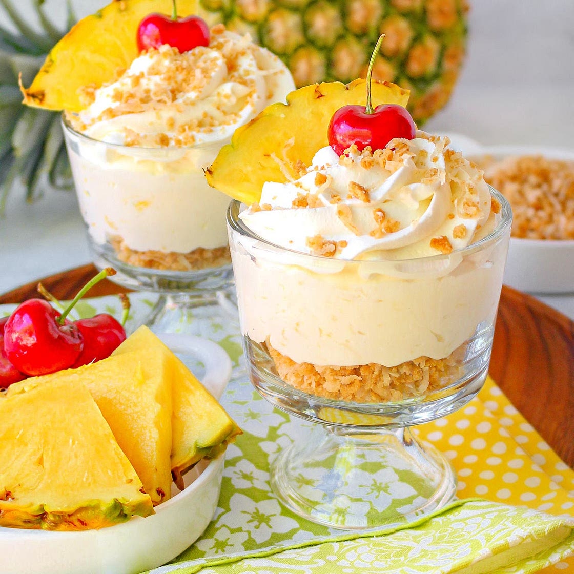 Pina Colada Cheesecake Mousse
