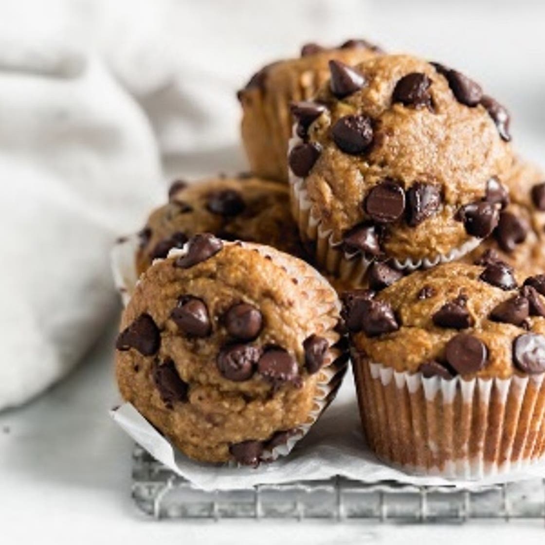 Peanut Butter-Banana Protein Muffins