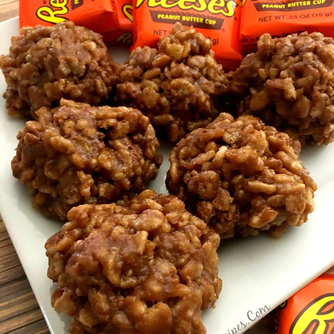 No Bake Reeses Krispy Cookies!