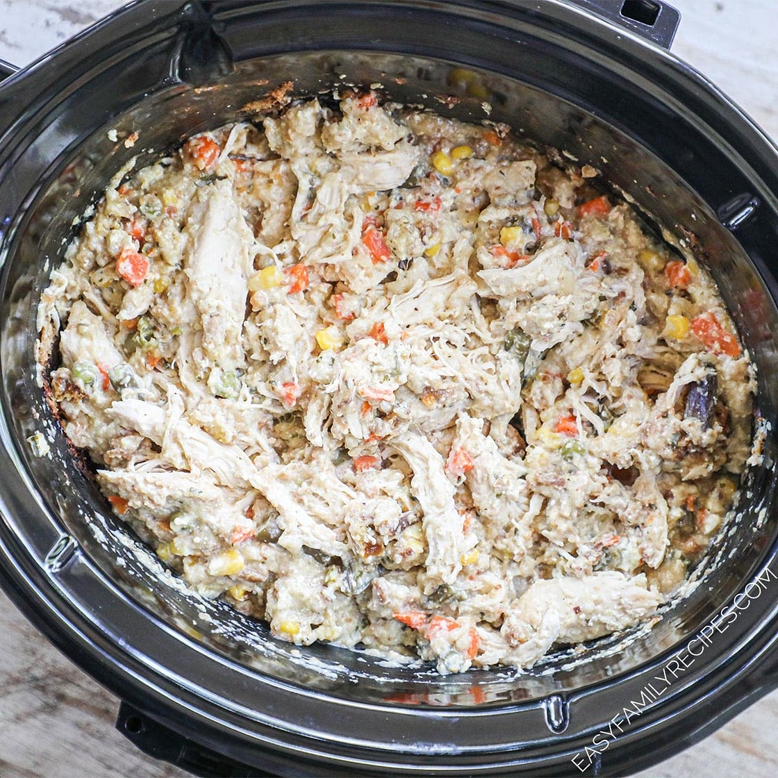Crock Pot Chicken and Stuffing Casserole